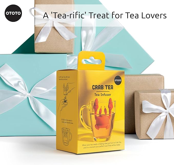 NEW!!! Crab Tea Infuser by Ototo - Cute Tea Infuser, Tea Accessories For Tea Lovers, Kitchen Accessories, Funny Gifts, Tea Infusers Loose Tea