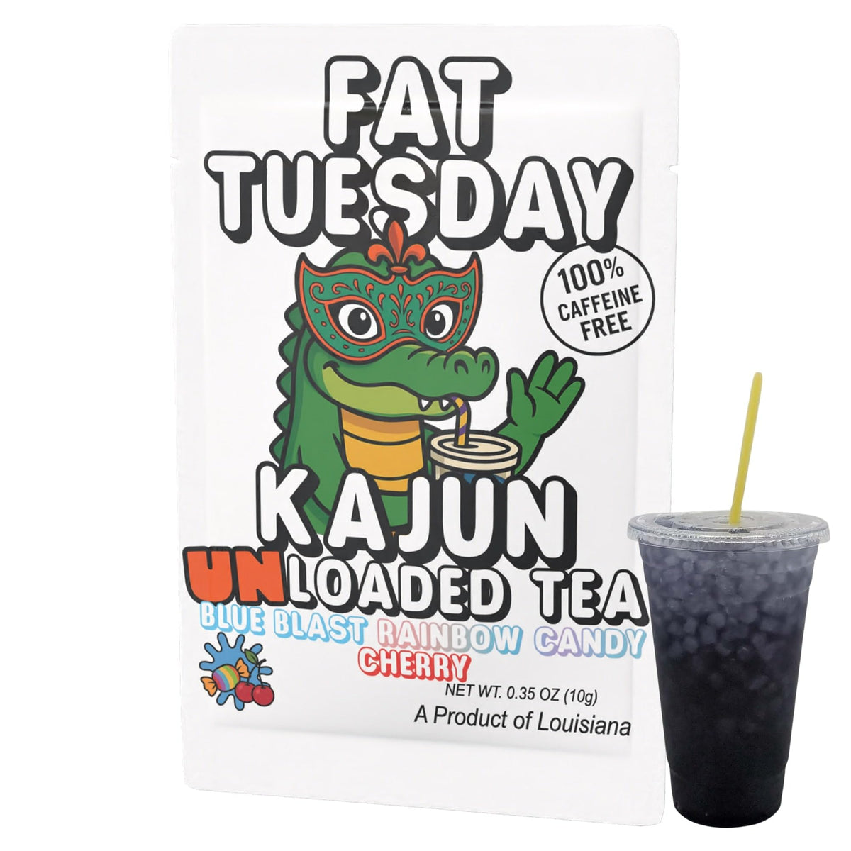 Kajun Loaded Tea Packets – Caffeine Free UNLoaded Tea Variety 6 Pack Bundle