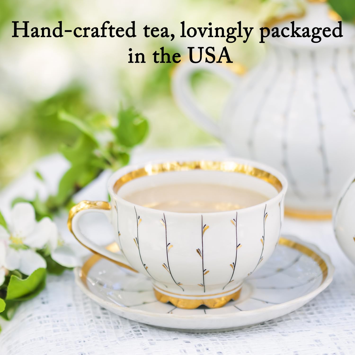 Irish Blessings Tea Gift Basket by La Tea Dah, Full Size Assortment with Irish Breakfast, Herbal Chamomile, & Green Elderberry Teas, Catholic Gifts Women (18 Sachets)