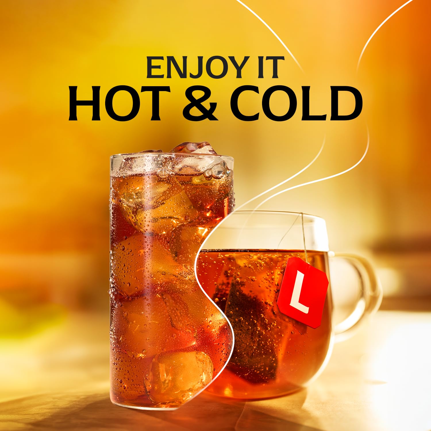 Lipton Black Tea Bags, Hot or Iced High Caffeine Tea, 100 Total Bags