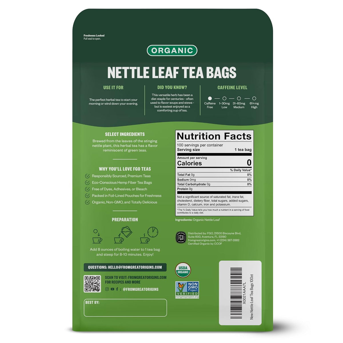 FGO Organic Nettle Leaf Tea