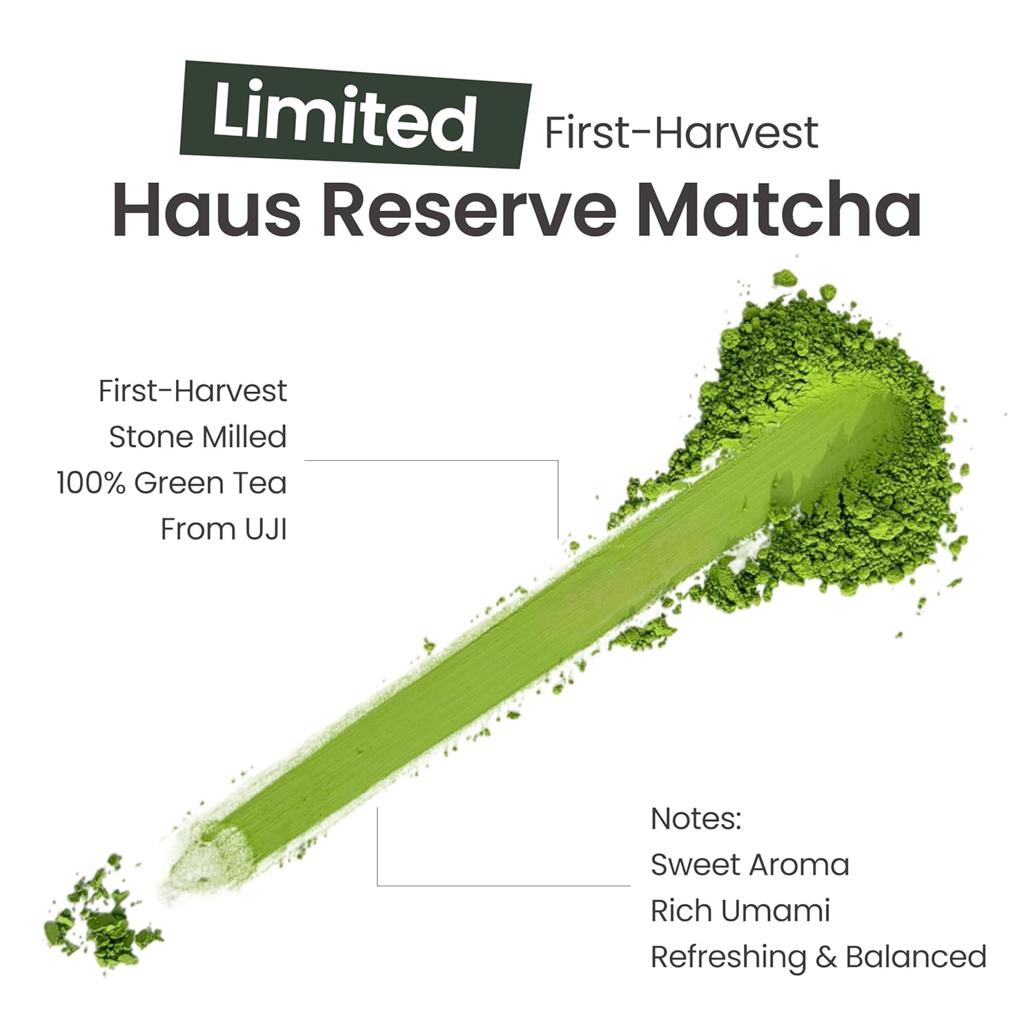 Froth Haus Premium Reserve Authentic Japanese First Harvest Ceremonial Grade Matcha Green Tea Powder, Pure Organc Grown in Uji, Kyoto
