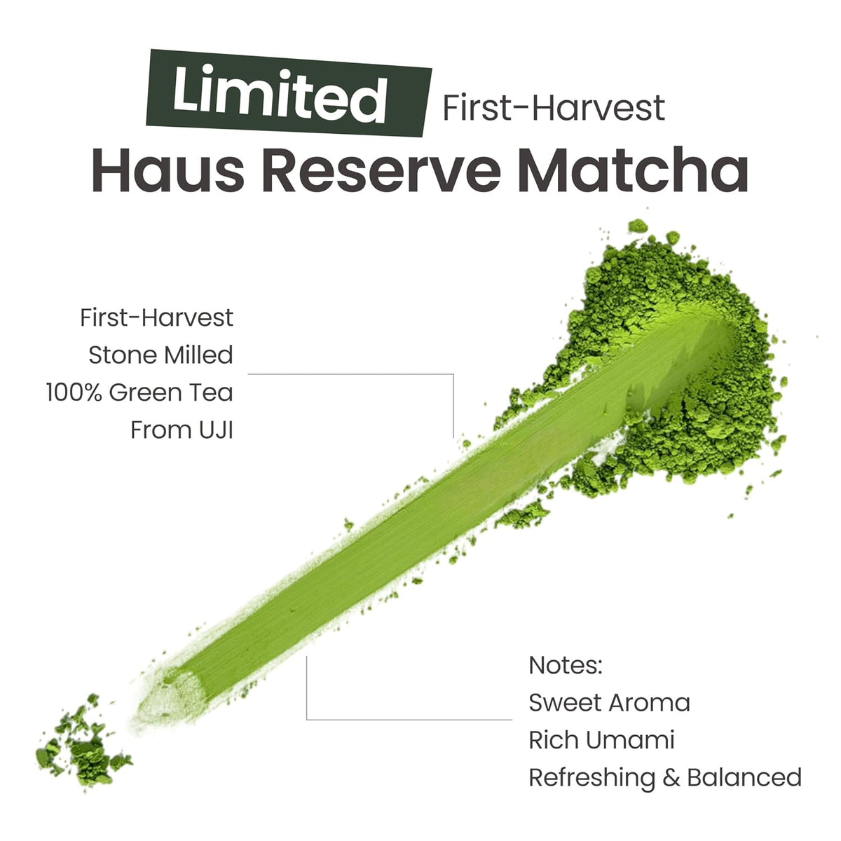 Froth Haus Premium Reserve Authentic Japanese First Harvest Ceremonial Grade Matcha Green Tea Powder, Pure Organc Grown in Uji, Kyoto