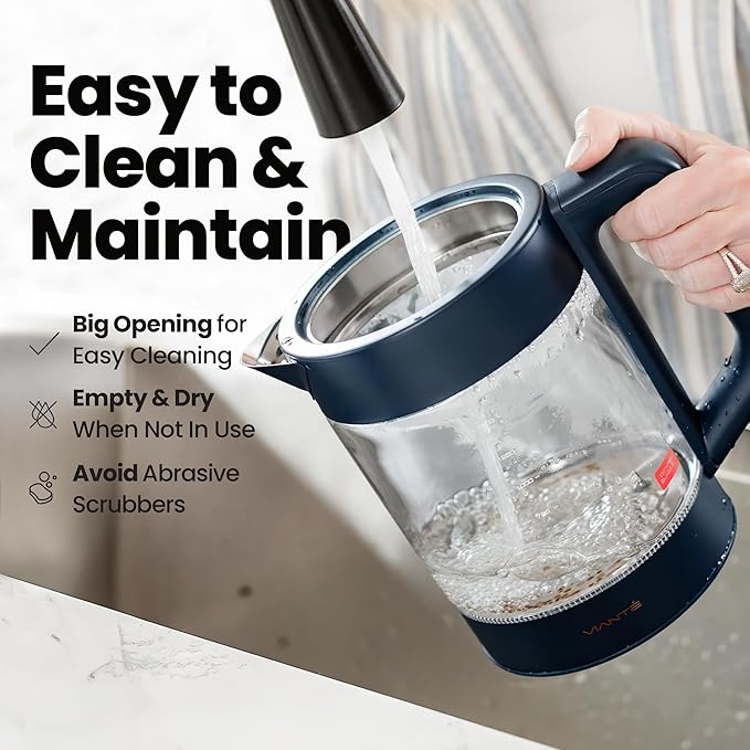 Vianté Electric Kettle With Infuser For Loose Leaf Tea. Hot Tea Maker With Temperature Control And Automatic Shut Off. Kettle With Brewing Programs