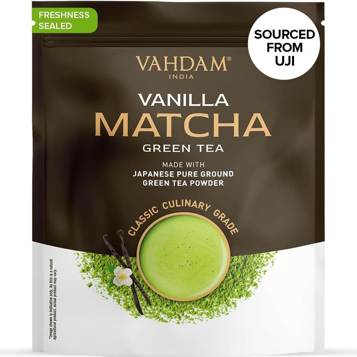 VAHDAM, Japanese Vanilla Matcha Green Tea Powder (50g) Sourced from Japan | Premium Matcha Powder With Pure Vanilla | Brew Delicious Matcha Latte