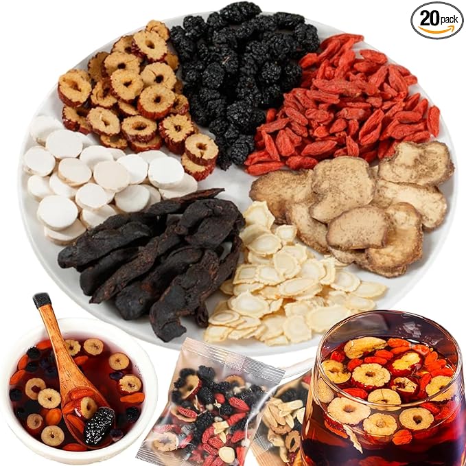 Herbal Tea Formula Ginseng Six Treasure Tea, Te Renal Herbal, Ginseng Five Treasures Organic Herbal Tea Traditional Healthy Zhu Gen Wu Bao Cha