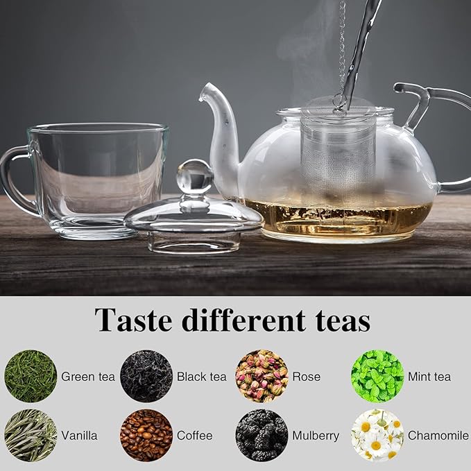 2 Pack Large Tea Strainers for Loose Tea, Tea Infusers for loose Tea Fine Mesh Stainless Tea Strainer Loose Leaf Tea Steeper for Black Tea