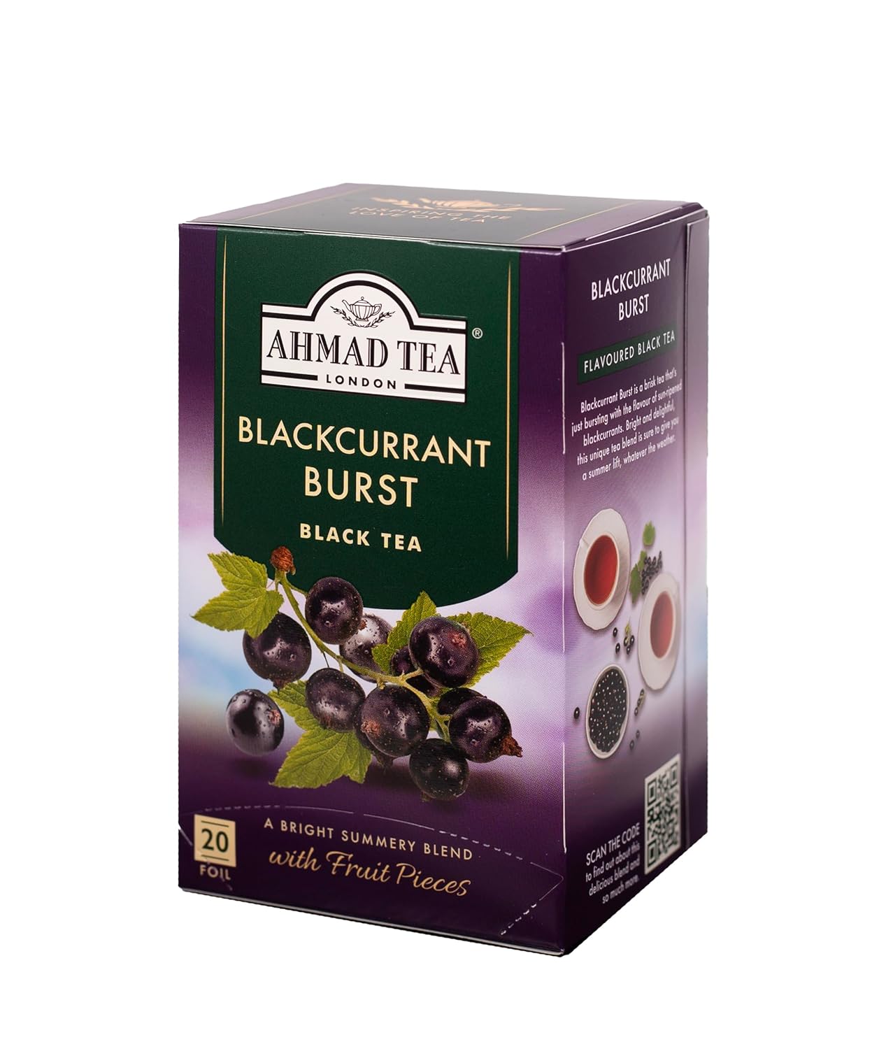Ahmad Tea Blackcurrant Burst, 20 Count (Pack of 6)
