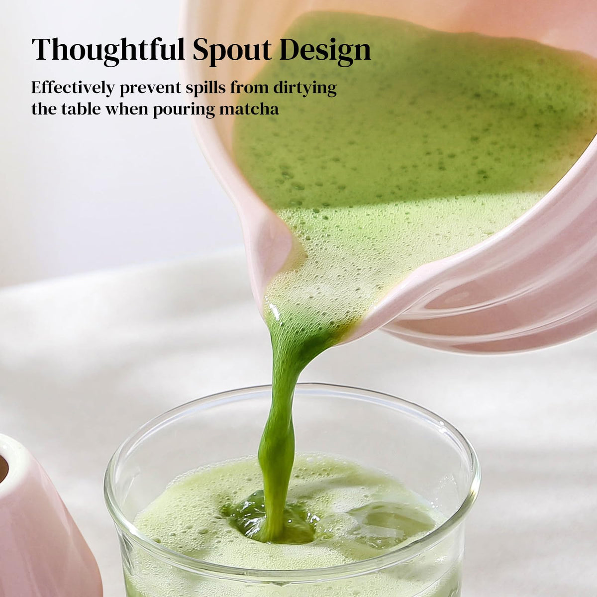 DOWAN Matcha Whisk Set, 7 Pcs Matcha Set Includes Bowl with Spout, Whisk and Holder, Bamboo Scoop and Holder, Sifter and Tea