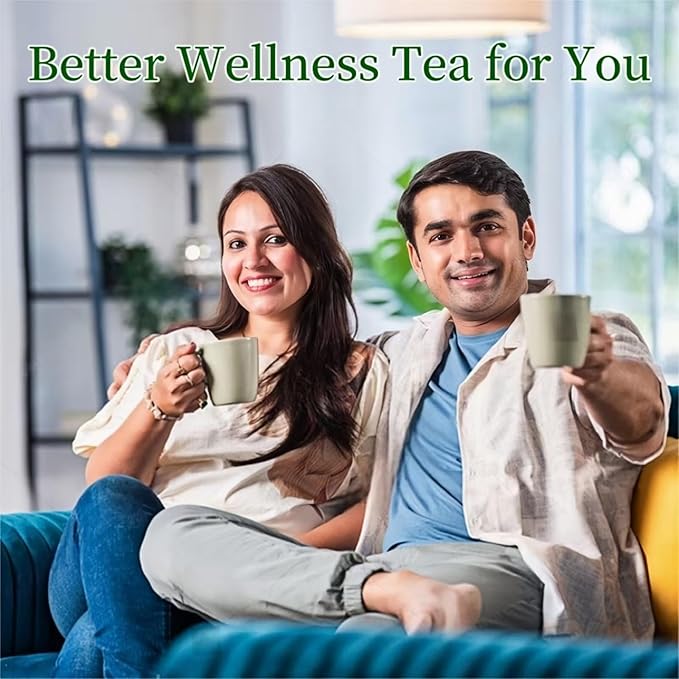 Orangic Mullein Herbal Tea,Smoker,Pure Mullein Leaf Herbal Tea,18 Premium Herbs Blend,Breath Easy Tea,Caffeine Free,100% Natural,30 Tea Bags