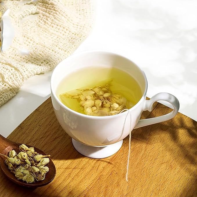 Dried Jasmine Flowers, Jasmine Tea Bags, 3.5g×15 Tea Bags, Edible Flowers, Caffeine-Free & Sugar-Free, Natural Whole Buds, Fragrant, Clean & Plump