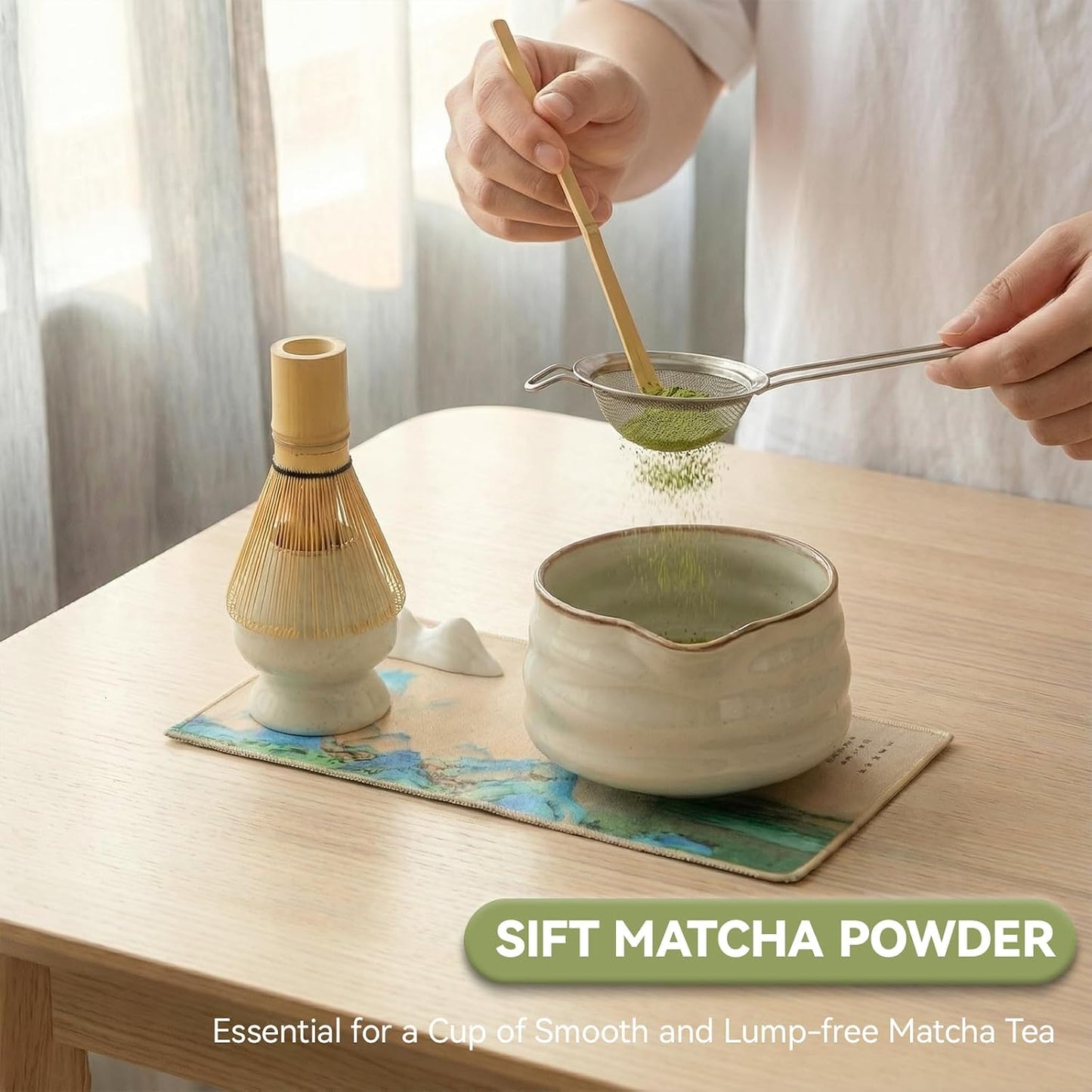 Matcha Whisk Set, Matcha Bowl and Whisk 7 pcs, Gray