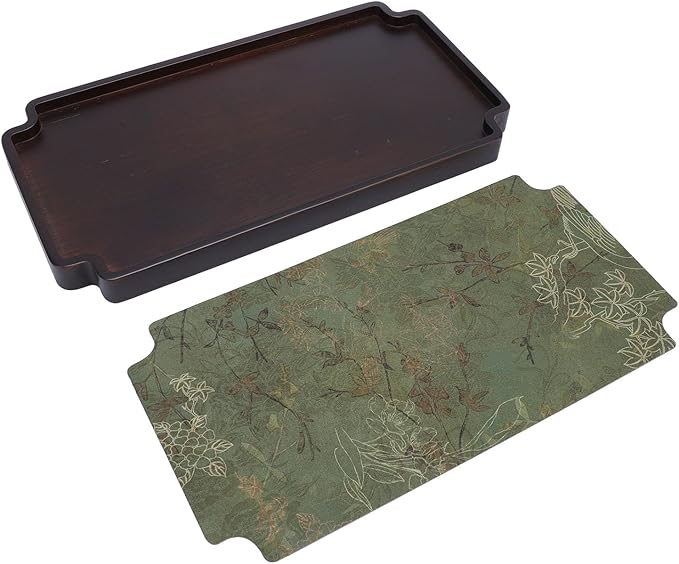 SUNGOOYUE Chinese Style Wooden Gongfu Tea Tray, Multifunctional Serving Tray for Tea Lovers and Home Decoration
