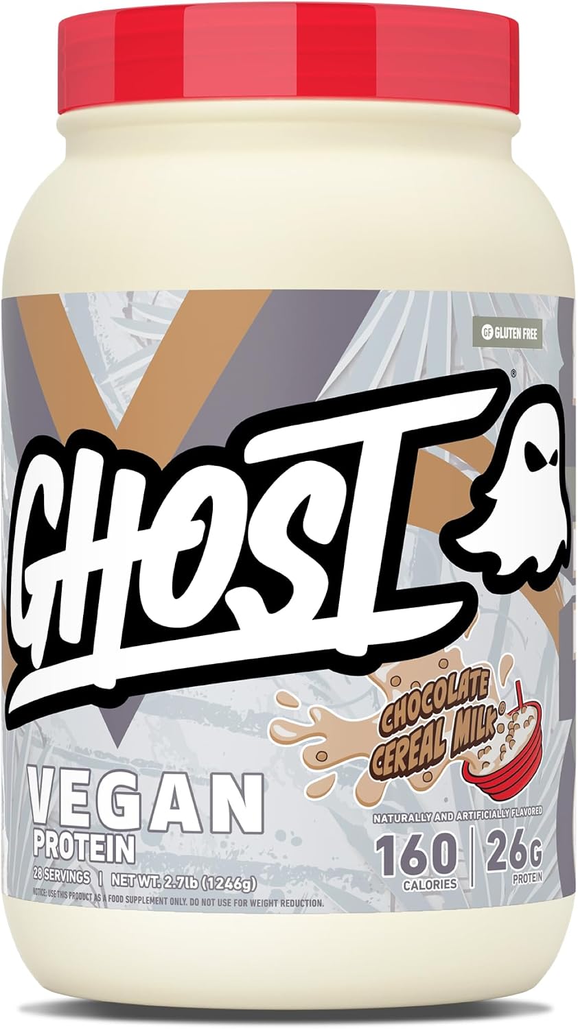 GHOST Vegan Protein Powder, Chocolate Cereal Milk - 26G Protein