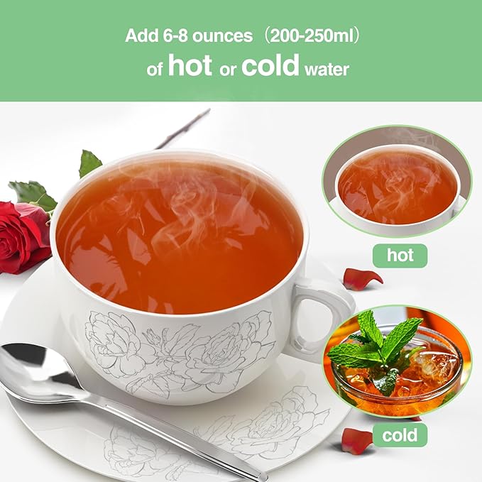 Taiping HK Rose Instant Green Tea Classic-100% Tea Leaves 10 Single Serve Stick Packs Unsweetened No Additives On-the-Go for Travel, Work, Outdoors , Helps Support Digestive Health Hot or Iced Teas (10Count)