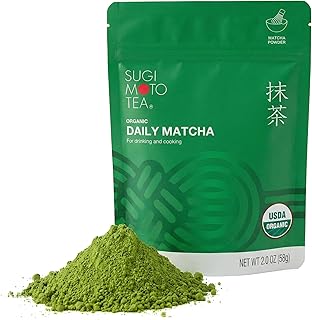 SUGIMOTO TEA Japanese Organic Matcha Green Tea Powder 2.0 oz (57 g) Daily Drinking, Latte, Cooking, Culinary