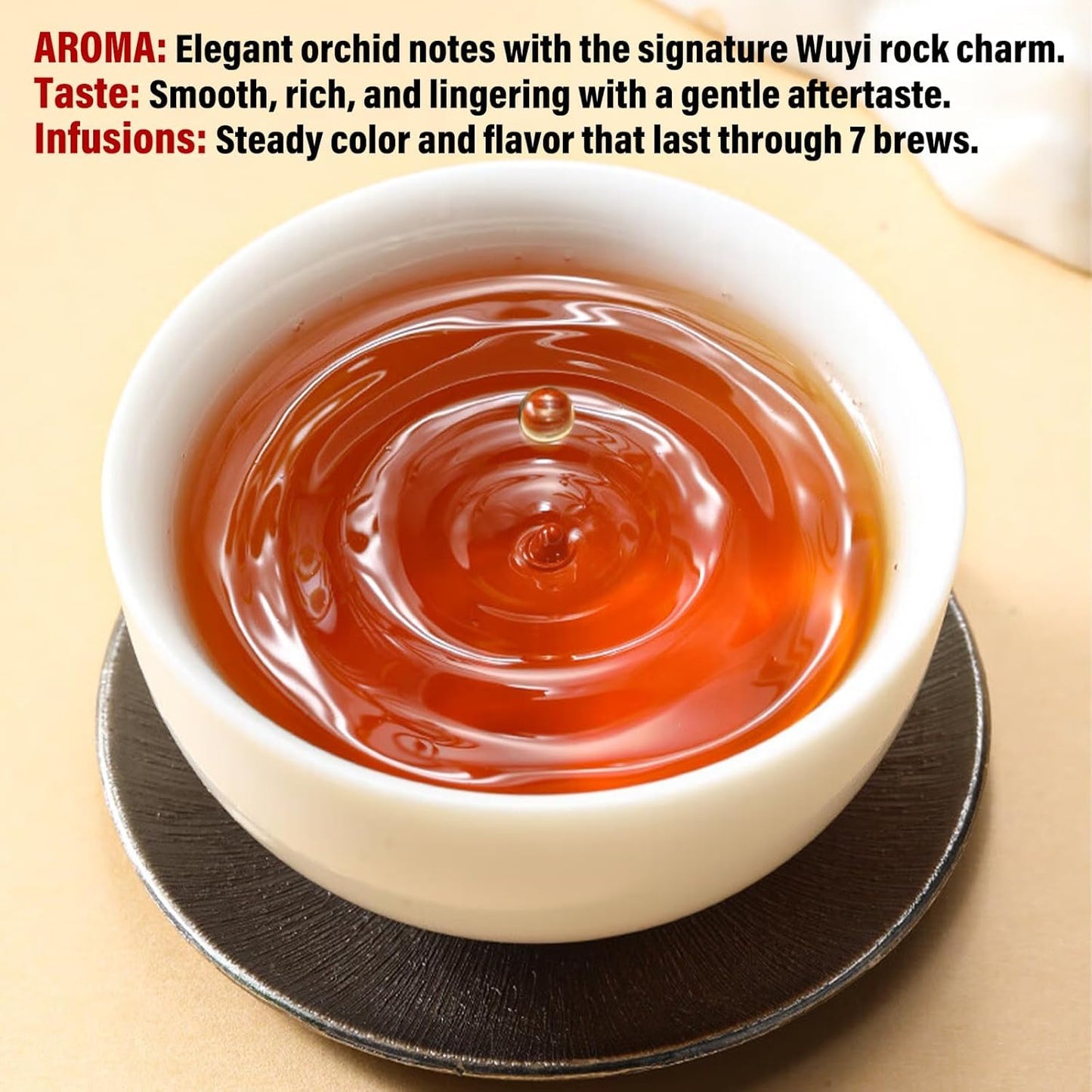 CHADUO Dahongpao Oolong Tea 4.23oz/120g Big Red Robe Tea Da Hong Pao Loose Leaf Chinese High Mountain Wu Long Tea, Strong Floral Flavor, Top Grade 特级大红袍 武夷正岩茶 乌龙茶