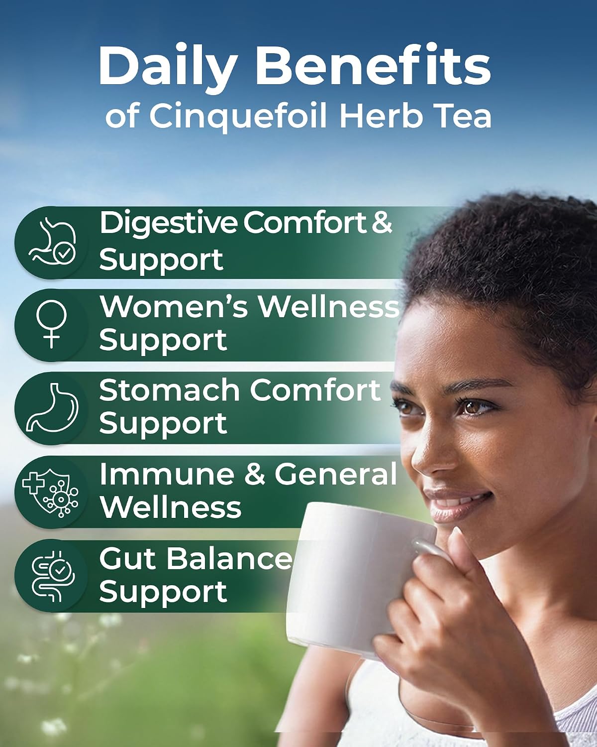 1.8 oz Cinquefoil Herb Dried Five Finger Grass Herb Potentilla Palustris Tea (Comarum Palustre L.) - 50g Sabelnik Herbal Tea