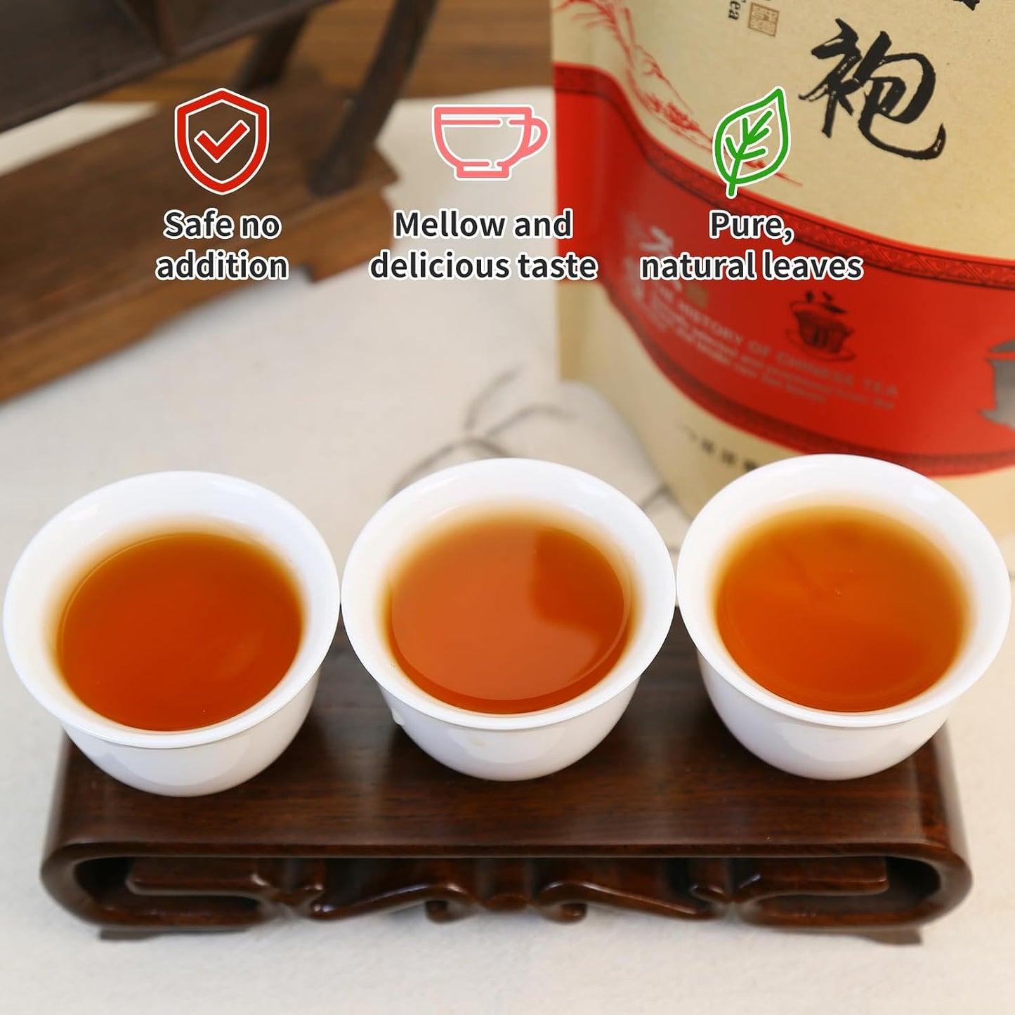 XIXICHA Da Hong Pao Tea Oolong Tea Loose Leaf Big Red Robe Tea Dahongpao Wuyi Rock High Mountain Oolong Natural Loose Leaf Toasted Aroma （96 cups）大红袍 乌龙茶 武夷岩茶 4.23oz/120g
