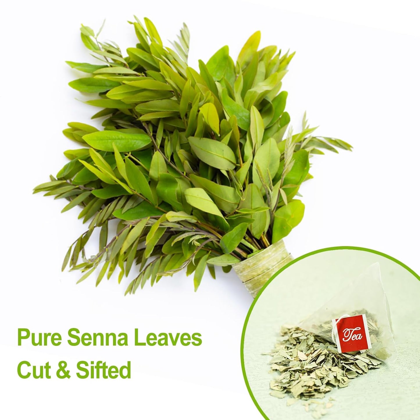 FullChea - Senna Tea, 50 Count, Naturally Senna Leaf Tea for Constipation | Non-GMO and caffeine-free, traditionally used for constipation relief and digestive support