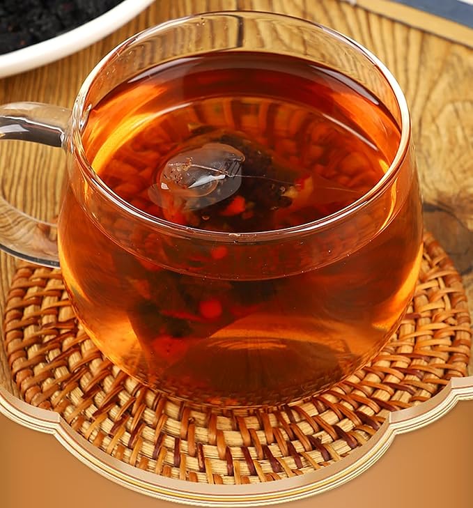 Ginseng & Mulberry Herbal Tea, Ginseng Five Treasures Tea Kidney Tea, Goji Berry Chinese Kidney Cleanse Detox TeaBag for Men Women (2Bag(50pcs))