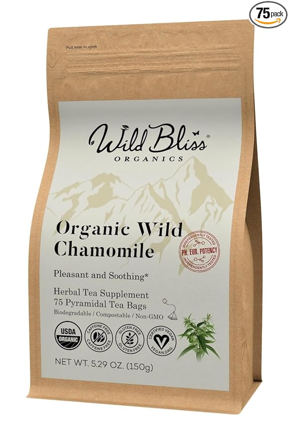 Wild Bliss Organic Wild Stinging Nettle Leaf Tea - Caffeine Free Urinary Tract and Joint Health Herbal Support - Pharmacopoeia Potency