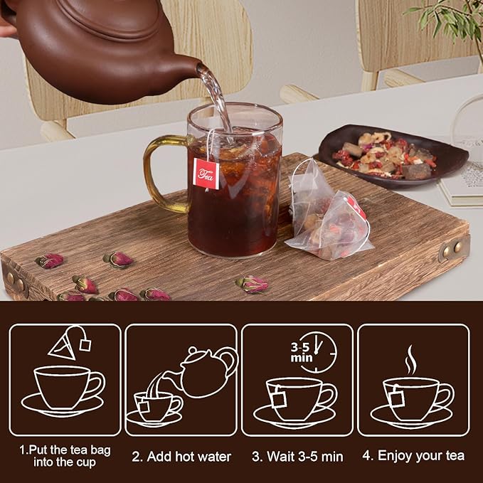 Liuhbn Brown Sugar Ginger Tea Decaffeinated (10g x 20 packs) Is A 100% Natural Herbal Tea With Ginger Slices, Red Dates, Longan, Brown Sugar Blocks