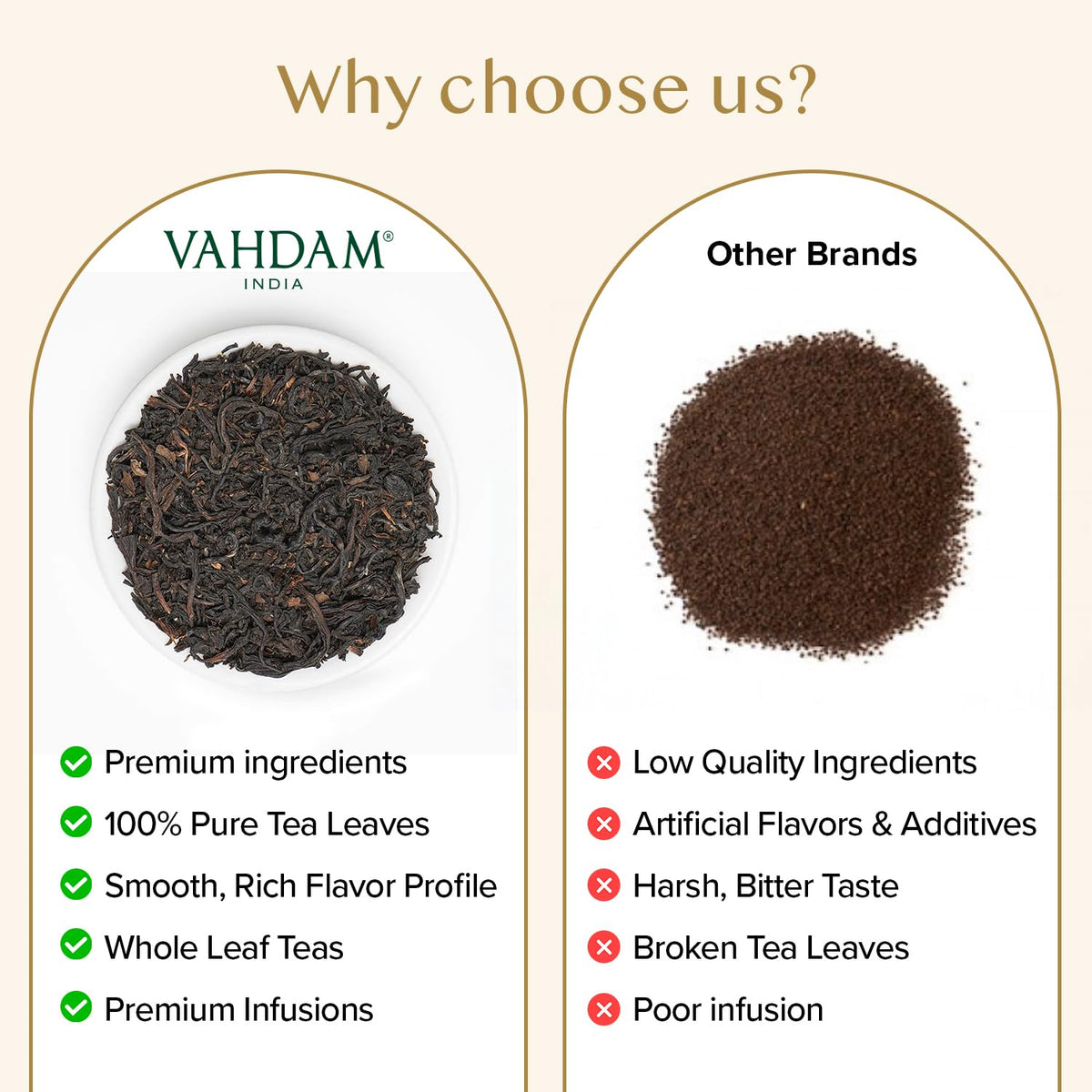 VAHDAM Second Lopchu Golden Orange Pekoe Loose Black Tea (3.53oz|50+ Cups)