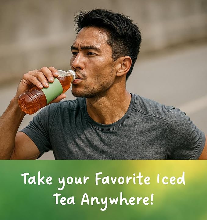 BioSweet Iced Tea Mixes - Peach Flavor | Zero Calorie Mix from Real Black Tea | Naturally Sweetened & Flavored | Non GMO, Gluten Free, Vegan (16 single-serve packets)