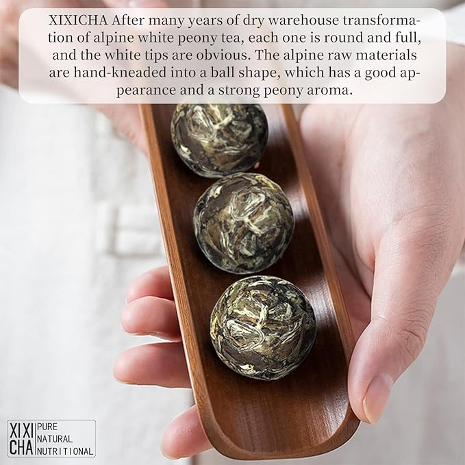 XIXICHA White Tea White Peony Tea 2013 Old White Tea Chinese Tea Fuding Dragon Pearls Tea7oz bai mu dan tea planting-Rich in antioxidants 白茶 白牡丹茶