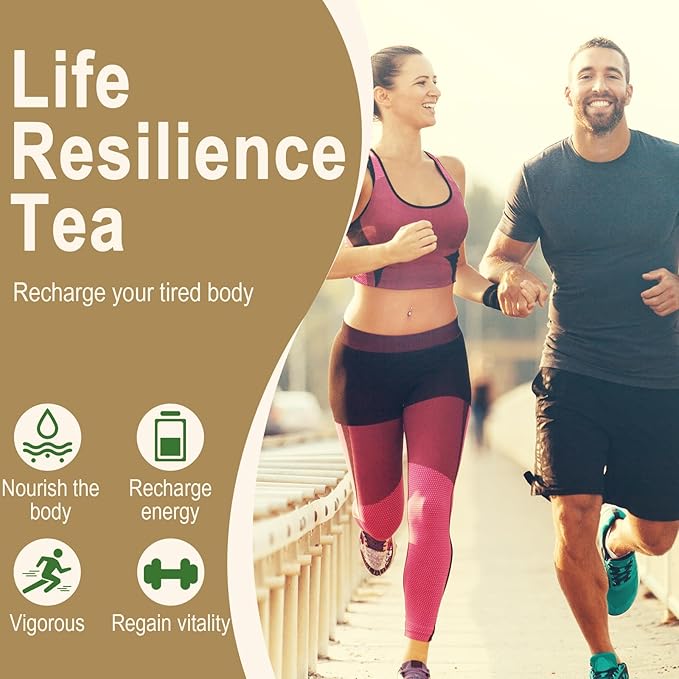 MAX FOODIE Life Resilience Tea, Rose Black Goji Berry Blend, 7 Count Tea Bags, Natural Herbal Energy Tea for Hot Brewing - 7 tea bags (70g, 10g/bag)