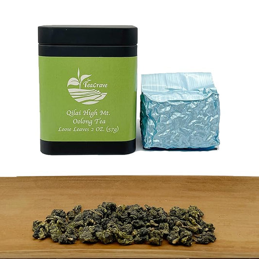 Teacrave, Qilai High Mountain Oolong Tea Loose Leaf 57g (2 OZ) | Taiwan Oolong Tea | Loose Leaf Tea