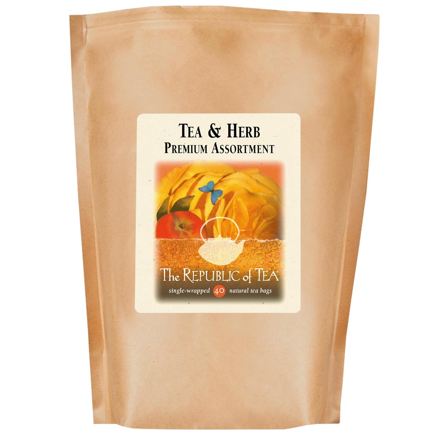 The Republic of Tea Premium Assortment of Teas &amp; Herbs, 40 Count | Made for sampling, gifting or sharing. Smooth and aromatic with notes of juicy berry.