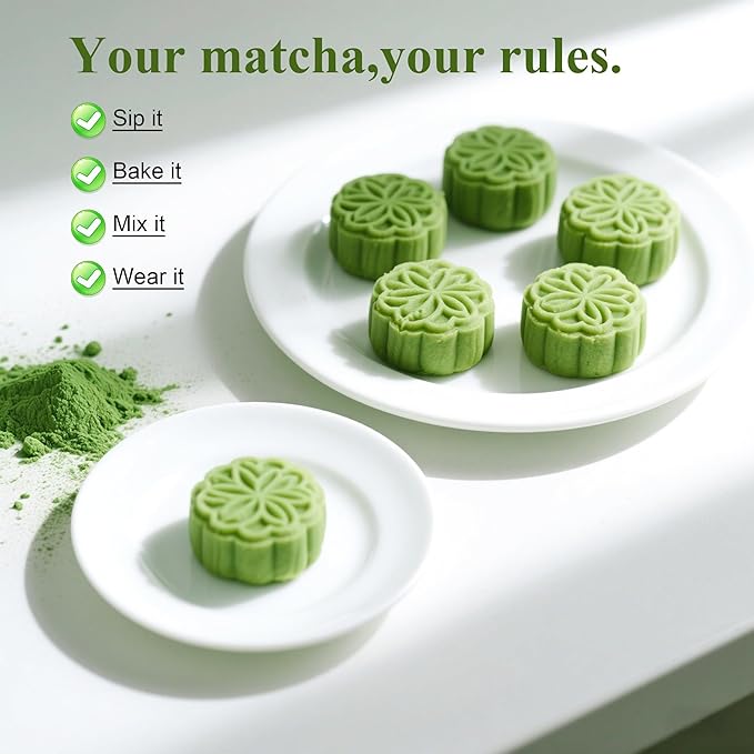 0.5lb/3pakc, Premium Culinary Grade, USDA-Certified Organic Matcha, 100% Pure Green Tea Powder, Perfect for Lattes, Smoothies, Desserts and Baking, Sugar Free, Gluten Free