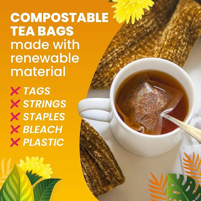 Cederberg Tea Company Organic Dandelion Root Tea — 30 Tea Bags, Organic Herbal Tea From Single Origin, Eco-Friendly Tea Bags