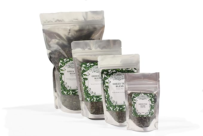 Nelson's Tea - Ginger Orange Peach - Loose Leaf Tea -  Green tea, ginger root, orange peel, dried peaches, and marigold petals (Sample 0.4 Oz)