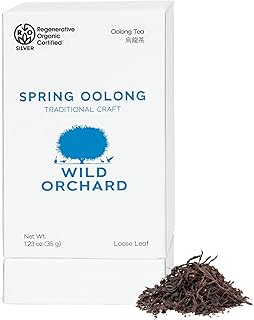 Wild Orchard Premium Grade Oolong Tea - 100% Regenerative Organic Certified - Sustainably & Regeneratively Cultivated on Jeju Island in South Korea - Loose Leaf Oolong Tea