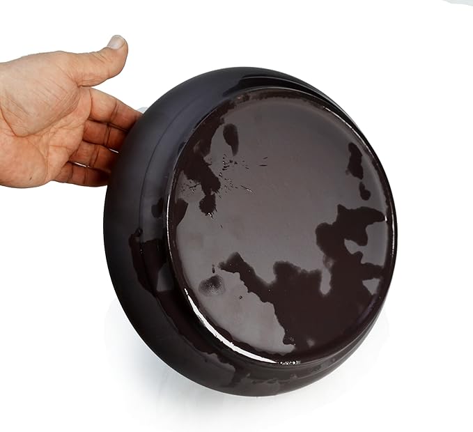 Tray Saucer Mat Kungfu Tea 10inch/26cm Saving Water Classical Charm Dragon Black Clay Decorations (L dragon)
