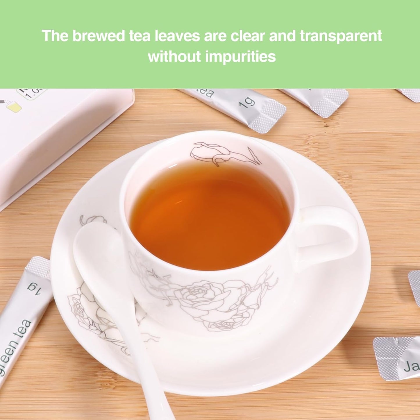 Taiping HK Jasmine Instant Green Tea Classic-100% Tea Leaves 10 Single Serve Stick Packs Unsweetened No Additives On-the-Go for Travel, Work, Outdoors , Helps Support Digestive Health Hot or Iced Teas (10Count)