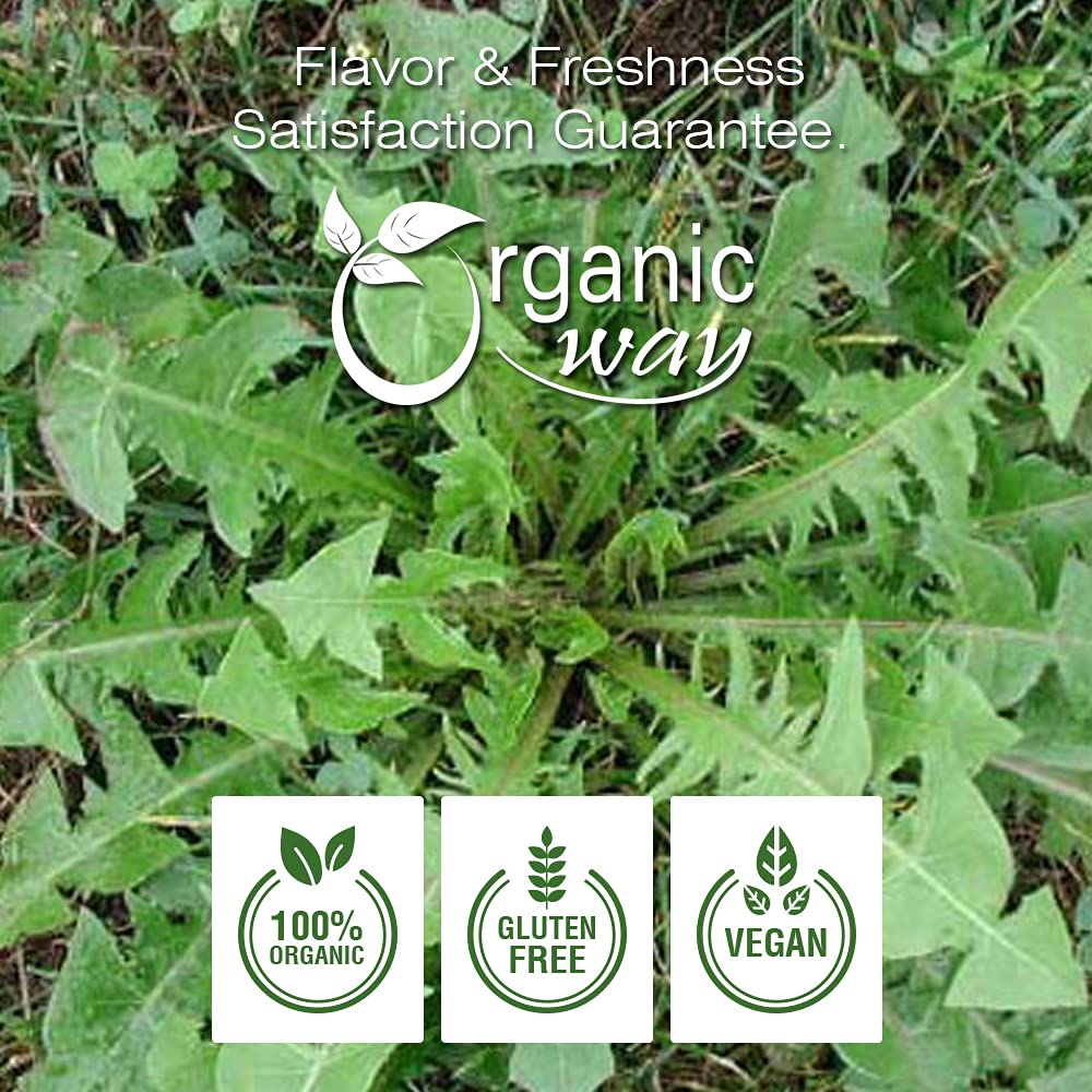 Organic Way Dandelion Leaf Whole - Herbal Tea - Origin - Albania (16 Oz)