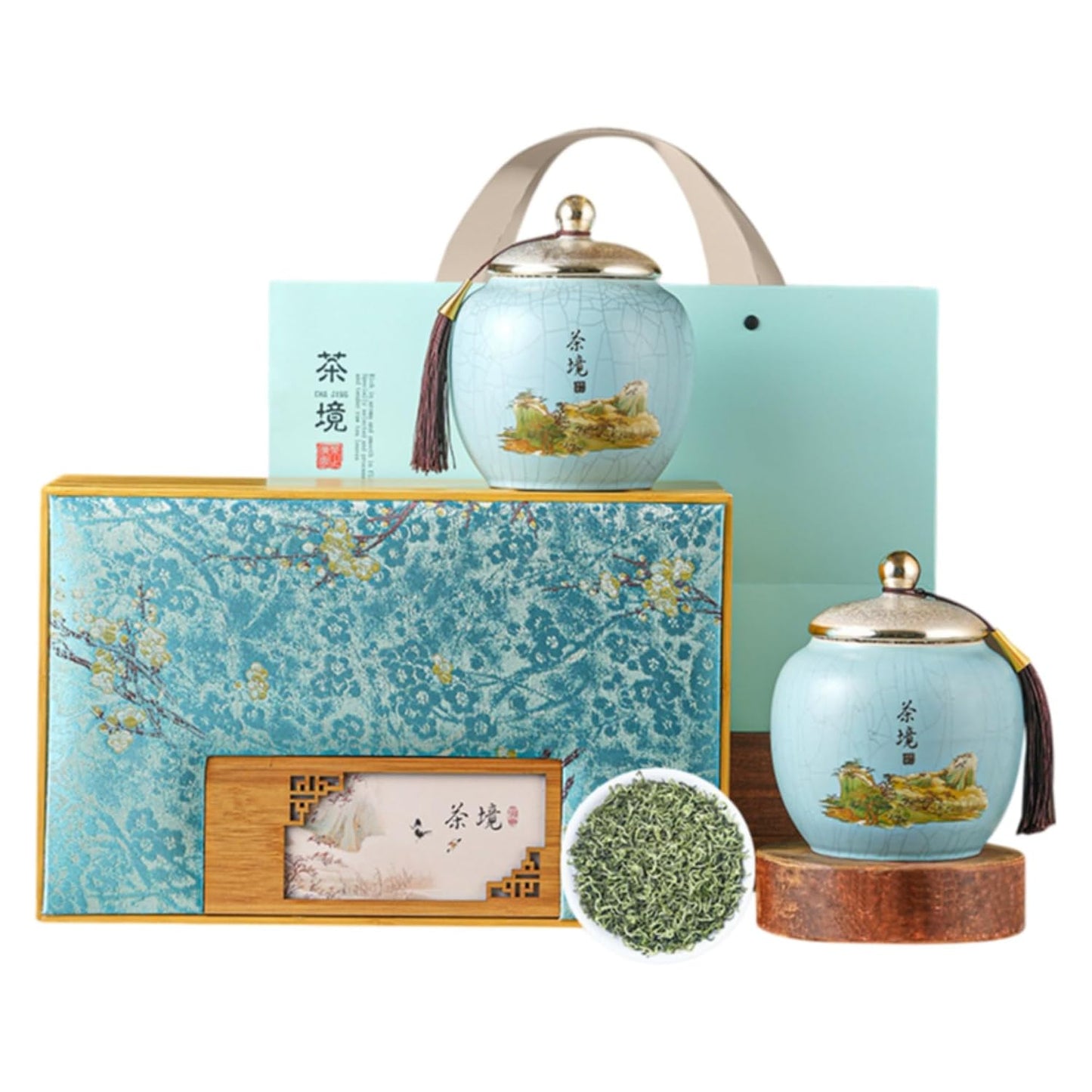 Favorites Sampler Set,Loose Leaf,Tea Variety Green,Herbal,Black 茶境双瓷礼盒蒙顶甘露1套共250g Favorites Sampler Set,Loose Leaf,Tea Variety Green,Herbal,Black