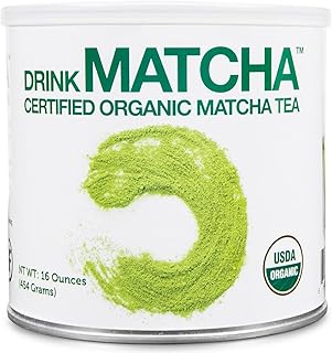 DrinkMatcha Organic Matcha Green Tea Powder 1 LB 100% Pure Matcha | Nothing Added | Perfect for Lattes, Smoothies, Baking (16 Ounce)