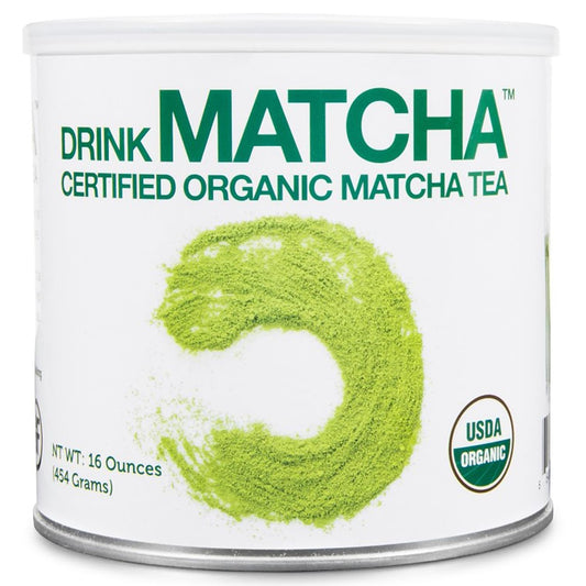 DrinkMatcha Organic Matcha Green Tea Powder 1 LB 100% Pure Matcha, Nothing Added, Perfect for Lattes, Smoothies, Baking (16 Ounce)