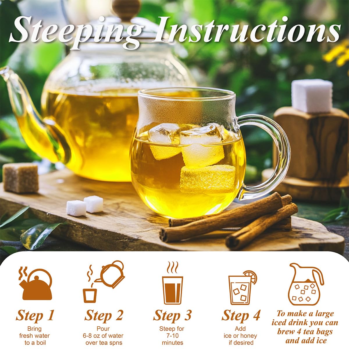 WT WEETEE Turmeric Chai Tea Bags 100 Count, Caffeine-Free Ginger Spiced Tea