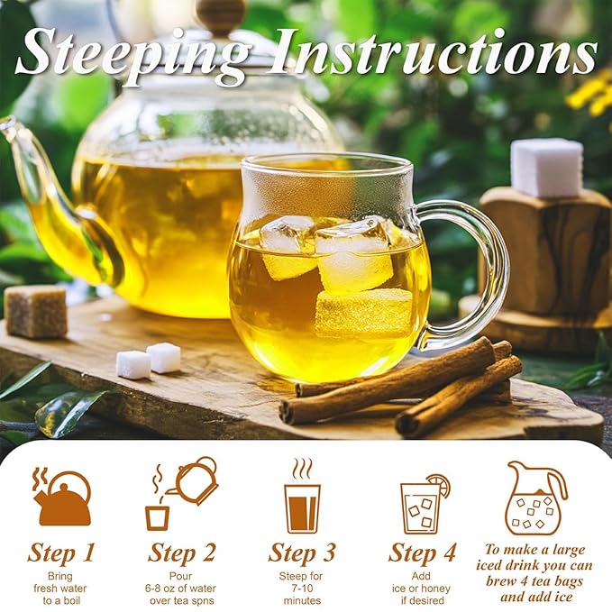 WT Weetee Turmeric Chai Tea Bags, 2g x 100 Count, Caffeine-Free Turmeric Spiced Chai Tea, Includes Cinnamon, Licorice, Ginger Root, Cardamom