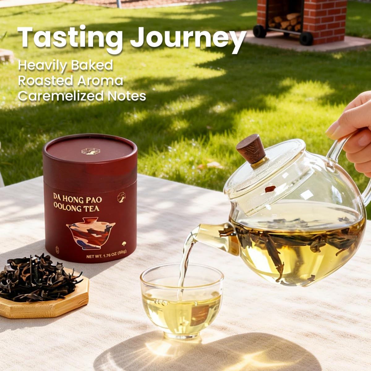 Chayan Oolong Tea Loose Leaf, Premium Da Hong Pao Oolong Tea,Authentic Chinese Whole Leaf Tea, Smooth Hot Brew & Refreshing Cold Brew, 1.76 OZ (50g)
