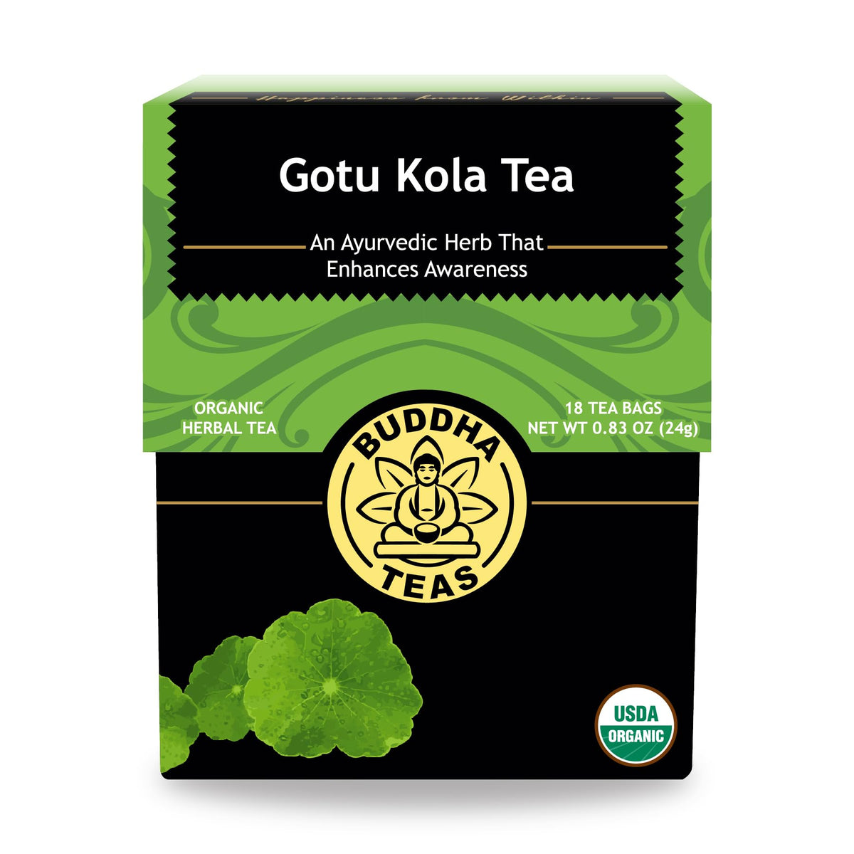 Buddha Teas Organic Gotu Kola Tea - Herbal Tea, Caffeine Free