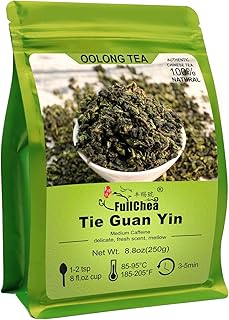FullChea - Oolong Tea 8.8oz / 250g - Anxi Tieguanyin Chinese Tea - Loose Leaf - Tie Guan Yin - Iron Goddess of Mercy - Fruit Aroma - Aids digestion Tea