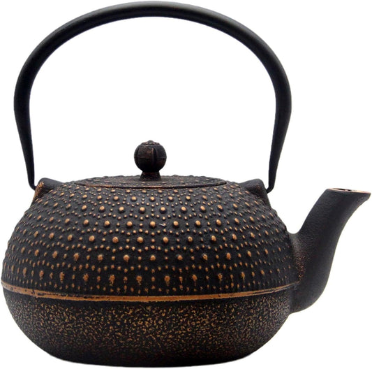 YJX Large Cast Iron Teapot for Stovetop, 1.8L Tea Kettle, Tea Pot for Stove | 60.9oz Teapot with Stainless Steel Infuser for Loose Tea, Enameled Interior, Japanese Tetsubin