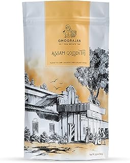 Loose Leaf Assam Black Tea with Golden Tips (200+ Cups) - Fresh Premium Second Flush Harvest - Malty, Full Bodied Breakfast Tea - 1 Pound Bulk Pouch